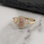 10k & 14k Gold Elvor Virgin Mary CZ Ring