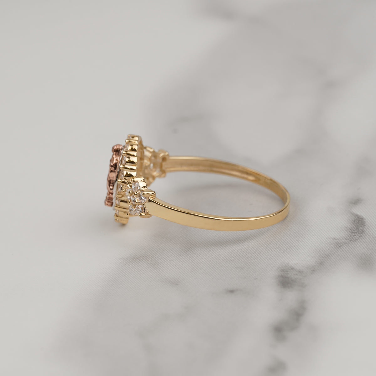 10k & 14k Gold Elvor Virgin Mary CZ Ring