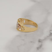 10k & 14k Gold Lucky Motif Ring (Two-tone)