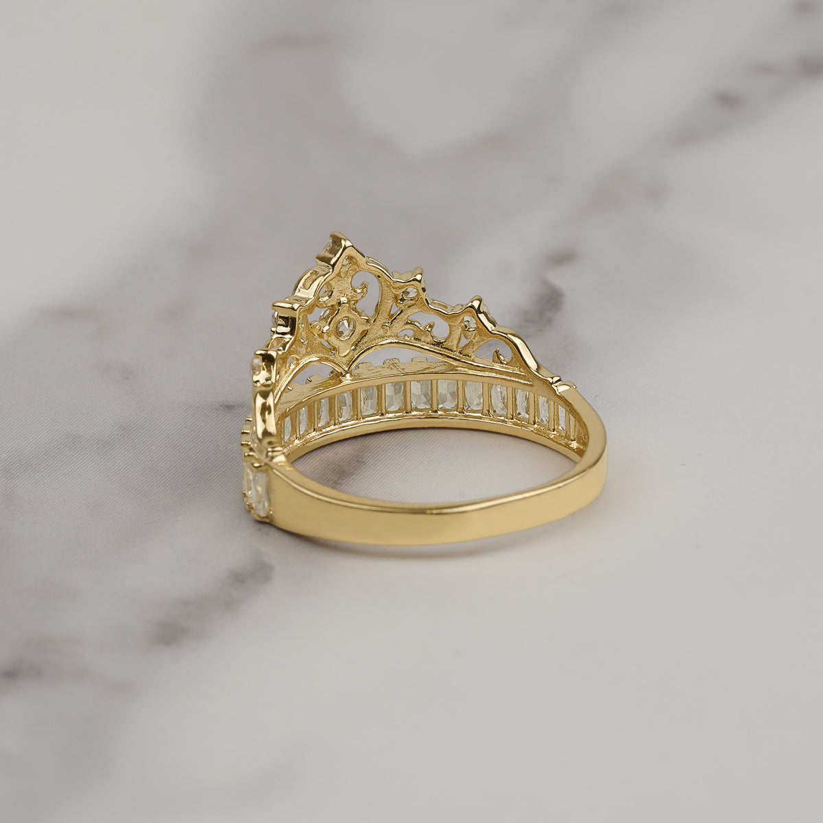 14k Gold Leir Queen Princess Crown Ring