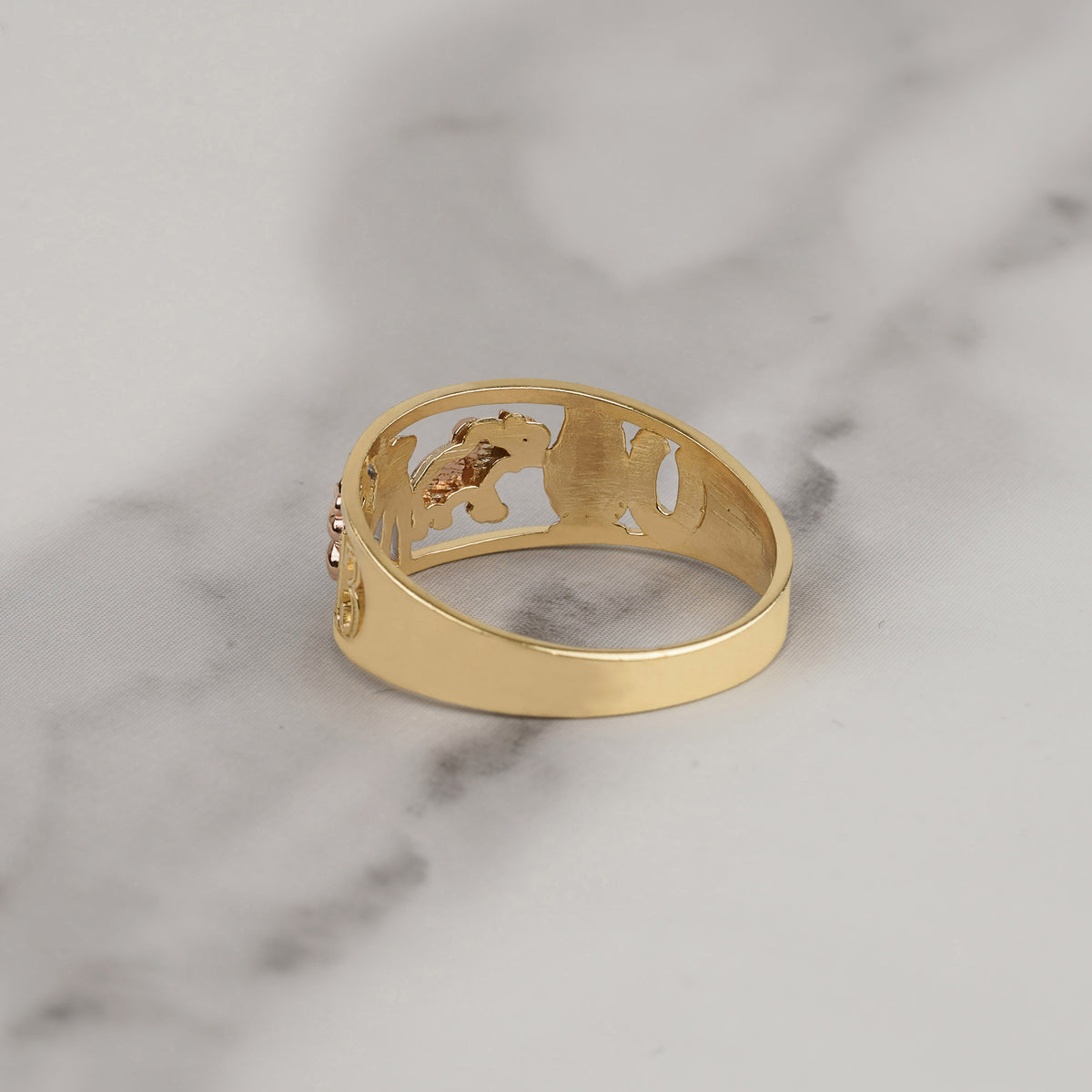 10k & 14k Gold Lucky Motif Ring (Two-tone)