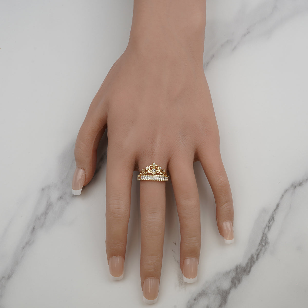 14k Gold Leir Queen Princess Crown Ring