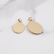 10k & 14k Gold Solia Virgin Mary Featherlight Oval Pendant (Tricolor Gold)