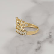 14k Gold Leir Queen Princess Crown Ring
