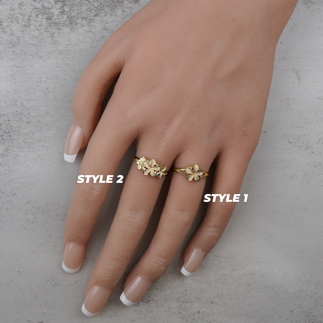 10k & 14k Gold Fiori Flower Ring