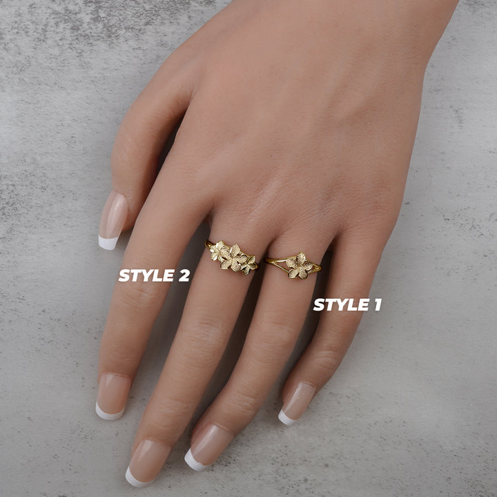 10k & 14k Gold Fiori Flower Ring