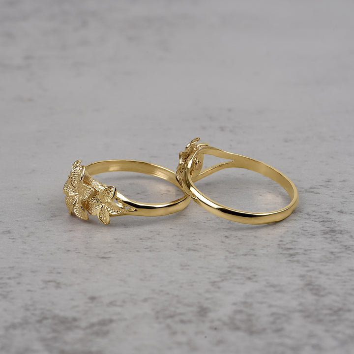 10k & 14k Gold Fiori Flower Ring