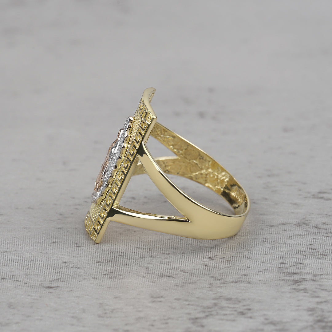 10k & 14k Gold Virgin Mary Rectangle Ring