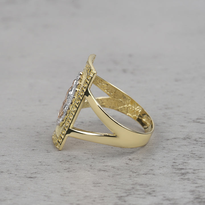 10k & 14k Gold Virgin Mary Rectangle Ring