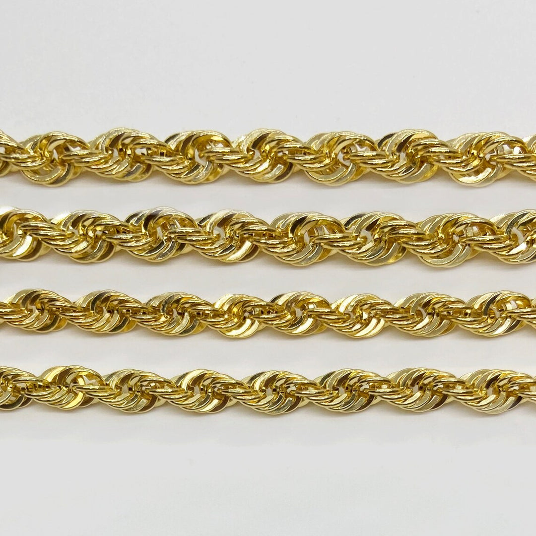 10k Gold Classic Rope Bracelet/Anklet (Solid)