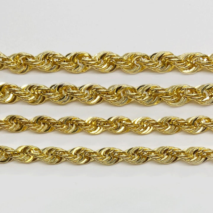 10k Gold Classic Rope Bracelet/Anklet (Solid)