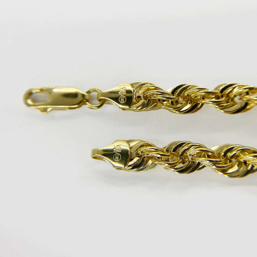 10k Gold Classic Rope Bracelet/Anklet (Solid)