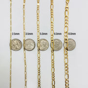 10k Gold Classic Figaro Link Bracelet/Anklet