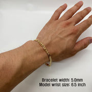 10k Gold Classic Figaro Link Bracelet/Anklet