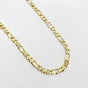 14k Gold Classic Figaro Chain (Hollow & Solid)