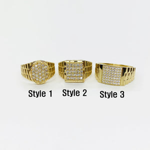 10k & 14k Gold Rollie Style CZ Ring