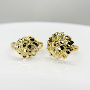 10k Gold Classic Nugget Round Ring