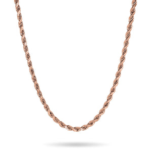 10k & 14k Rose Gold Classic DC Rope Chain (Solid)