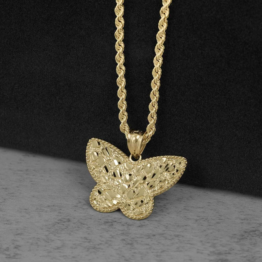 10k Gold Tyvor Nugget Butterfly DC Pendant