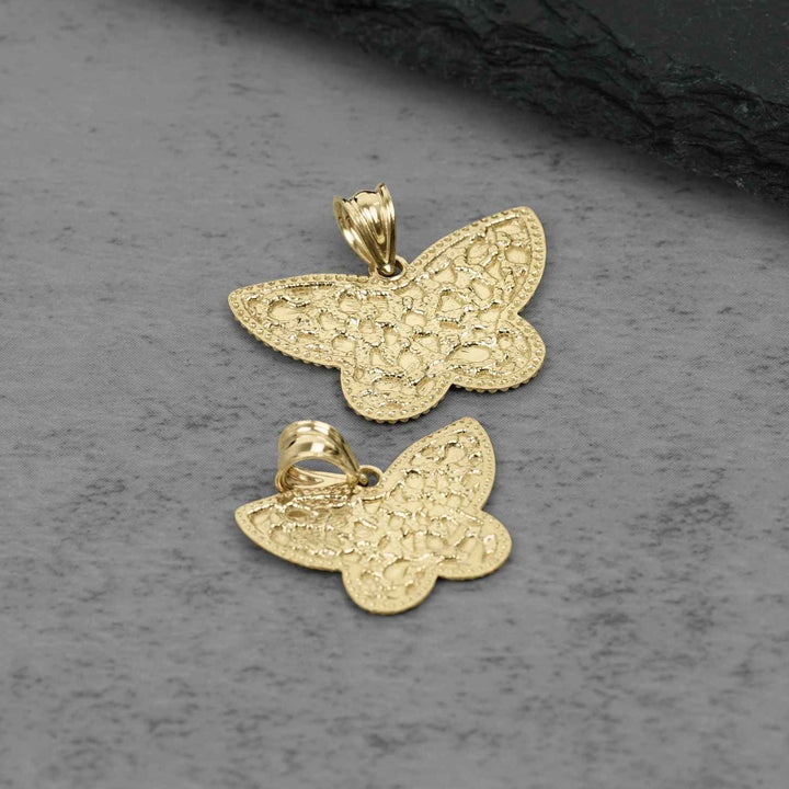 10k Gold Tyvor Nugget Butterfly DC Pendant
