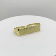 10k Gold Classic Flat Double Finger DC Ring