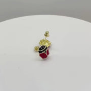 14k Gold Mini Ladybug Stud Earrings