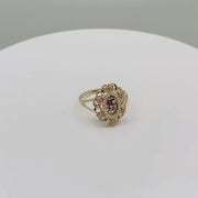 10k & 14k Gold Quinceanera Bloom Rose Tri-Color Ring