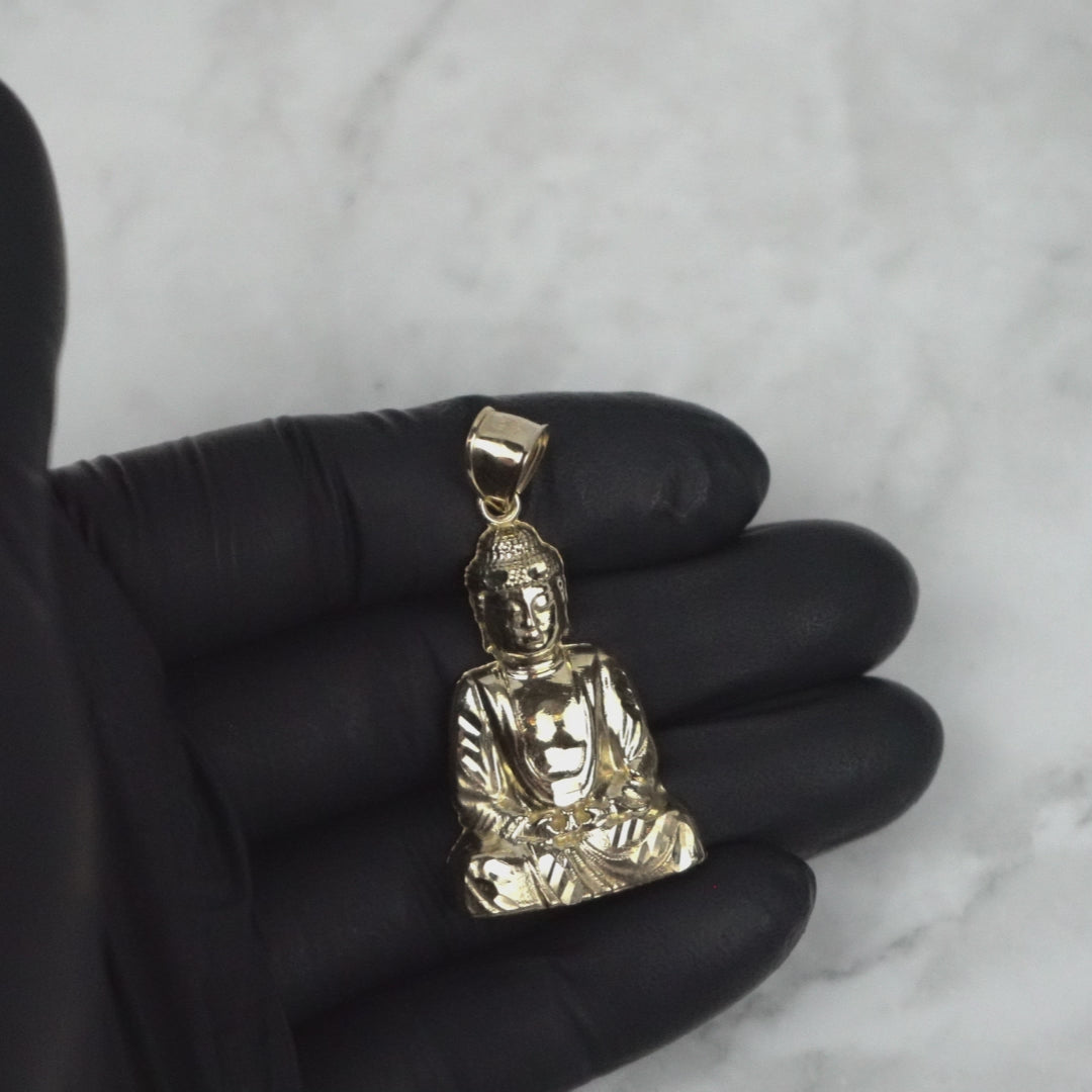 10k Gold Classic Buddha Pendant