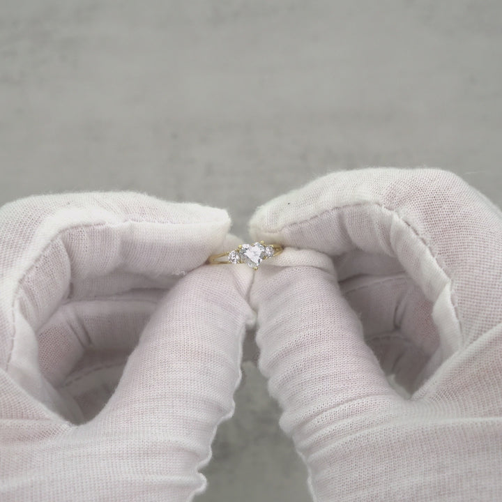 10k & 14k Gold Colet Slim White CZ Ring