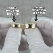 10k & 14k Gold Relic Personalize Rectangular ID Cuban Ring