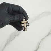 10k & 14k Gold Caravaca Crucifix Cross Pendant Necklace