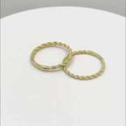 10k & 14k Gold Ultra Slim Rope Ring