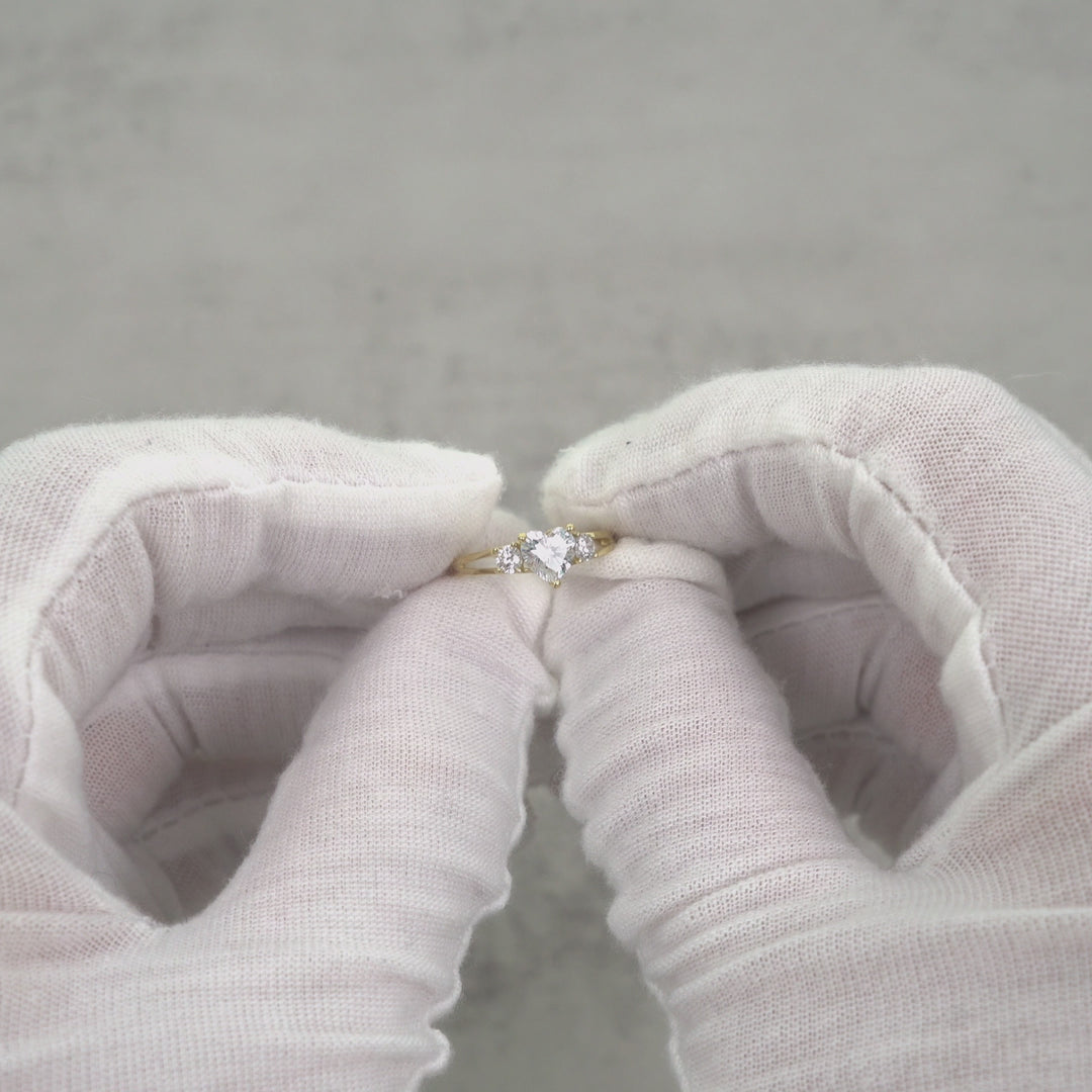 10k & 14k Gold Colet Slim White CZ Ring