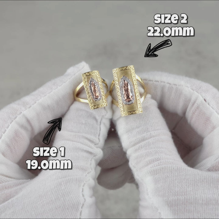 10k & 14k Gold Virgin Mary Rectangle Ring