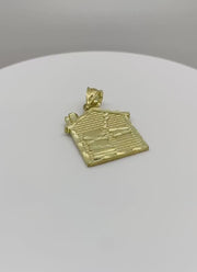 10k Gold Trap House DC Pendant Necklace
