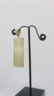 10k & 14k Gold Benjamin Hundred Dollar Bill Pendant Necklace