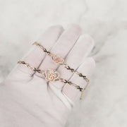10k & 14k Gold Quinceanera Fancy Two-Tone Butterfly Bracelet