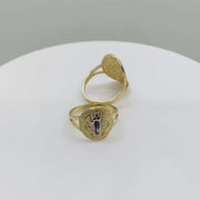 14k Gold Classic Saint Benedict Ring (Two-Tone)