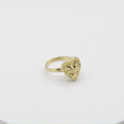 10k Gold Lattice Heart Ring
