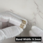 10k & 14k Gold Luxe Cuban CZ Band Ring