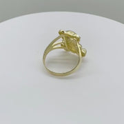 10k Solid Polished Teddy Bear Ring