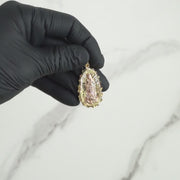 10k & 14k Gold Ovo Two-Tone Guadalupe Pendant Necklace