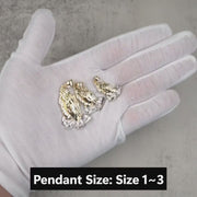 10k/14k Solid Gold Praying Hands Pendant: Religious Charm Necklace