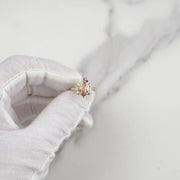 14k Gold Viren Fancy Turtle Tricolor CZ Ring