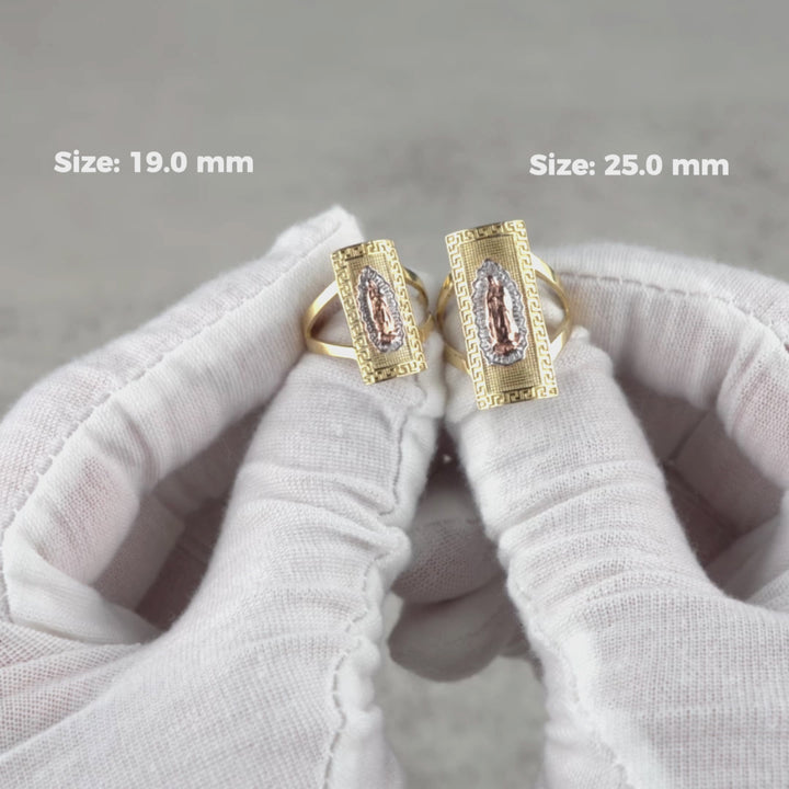 10k & 14k Gold Virgin Mary Rectangle Ring