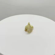 10k Solid Zest Concave Heart CZ Stud Earrings