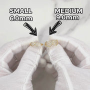10k & 14k Gold Bling Dual Heart White CZ Ring