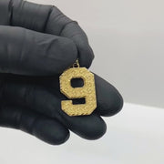 10k Gold Jersey Number DC Pendant