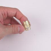 10k & 14k Gold Good Shephard Jesus Two-Tone Rectangle Ring
