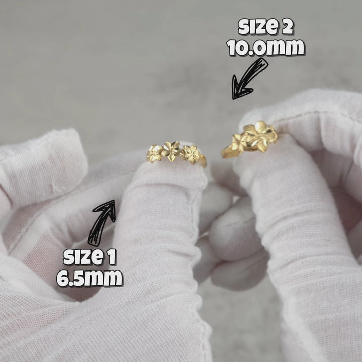 10k & 14k Gold Classic DC Yellow Hibiscus Flower Ring